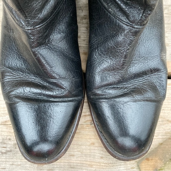 Boulet mens sz 8.5 black leather boots dude boots cowboy boots made in Canada - Picture 6 of 10